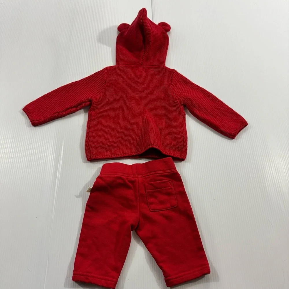 503. NWT GAP Red Knit Hoodie and Pants Set for Kids